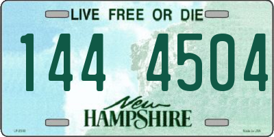 NH license plate 1444504