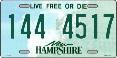 NH license plate 1444517