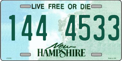 NH license plate 1444533