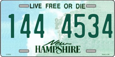NH license plate 1444534