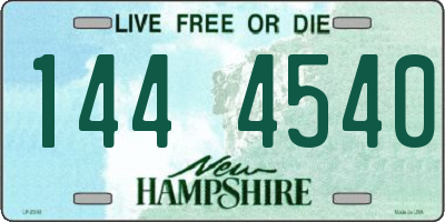NH license plate 1444540