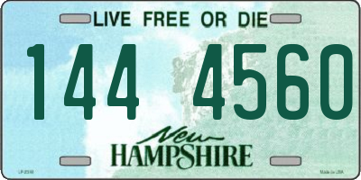 NH license plate 1444560