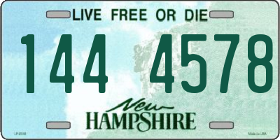 NH license plate 1444578