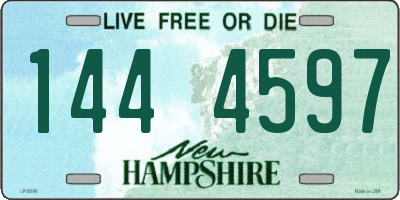 NH license plate 1444597