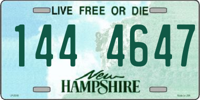 NH license plate 1444647