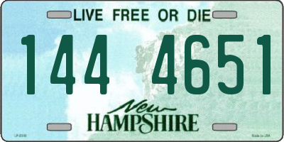NH license plate 1444651