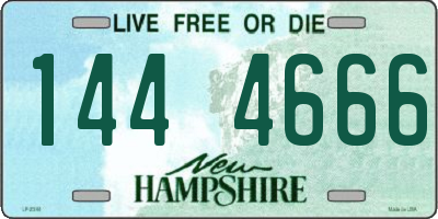 NH license plate 1444666