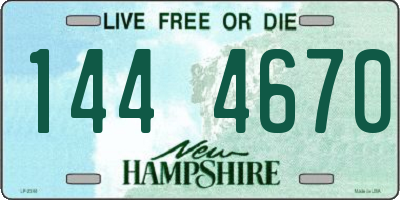 NH license plate 1444670