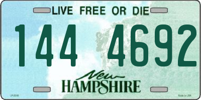 NH license plate 1444692