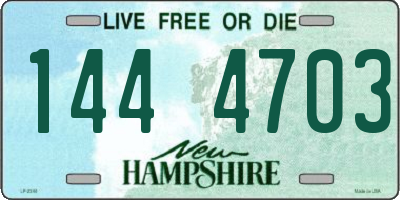 NH license plate 1444703