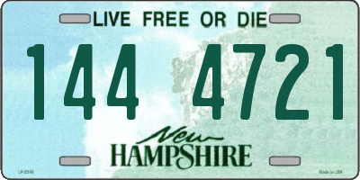 NH license plate 1444721