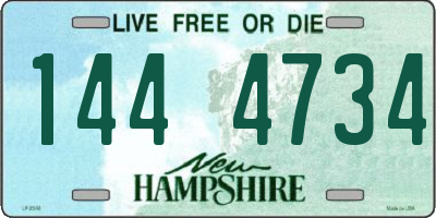 NH license plate 1444734