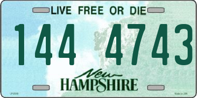 NH license plate 1444743