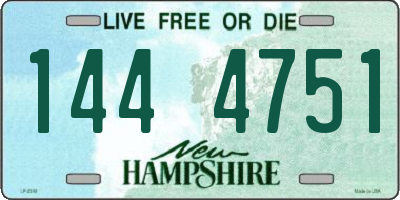 NH license plate 1444751