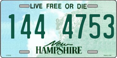 NH license plate 1444753