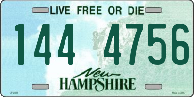 NH license plate 1444756