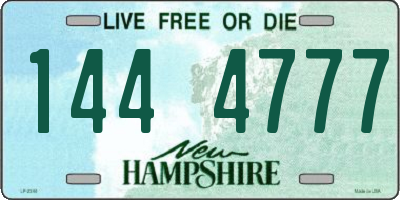 NH license plate 1444777