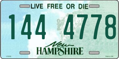 NH license plate 1444778