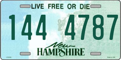 NH license plate 1444787