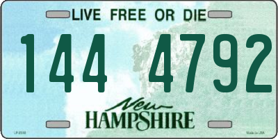 NH license plate 1444792