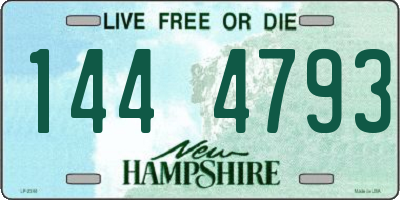 NH license plate 1444793