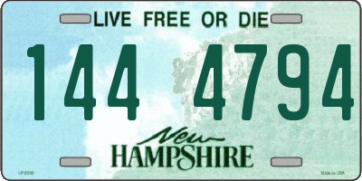 NH license plate 1444794