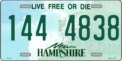 NH license plate 1444838