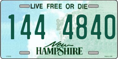 NH license plate 1444840