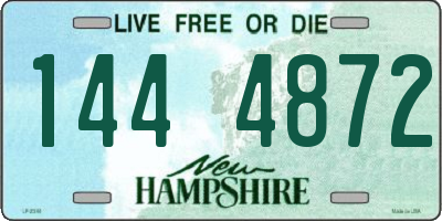 NH license plate 1444872