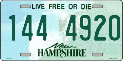NH license plate 1444920