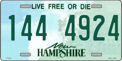 NH license plate 1444924