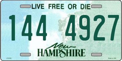 NH license plate 1444927