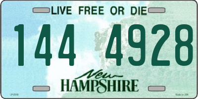 NH license plate 1444928