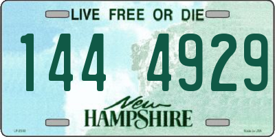 NH license plate 1444929