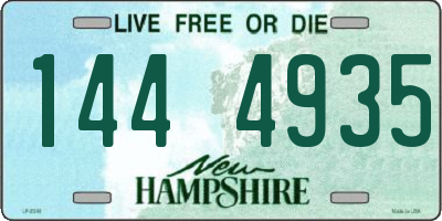 NH license plate 1444935
