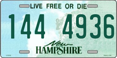 NH license plate 1444936