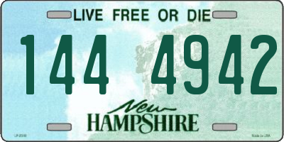 NH license plate 1444942