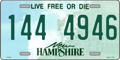 NH license plate 1444946