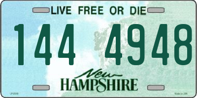 NH license plate 1444948