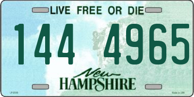NH license plate 1444965