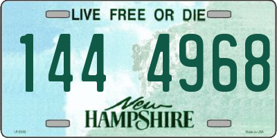 NH license plate 1444968
