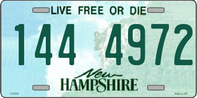 NH license plate 1444972