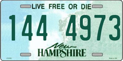 NH license plate 1444973