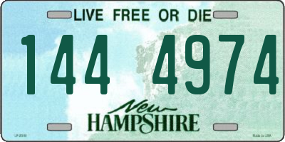 NH license plate 1444974