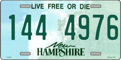 NH license plate 1444976