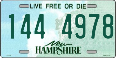 NH license plate 1444978