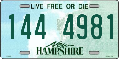 NH license plate 1444981