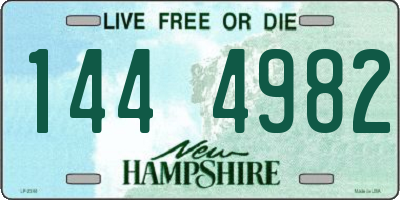 NH license plate 1444982