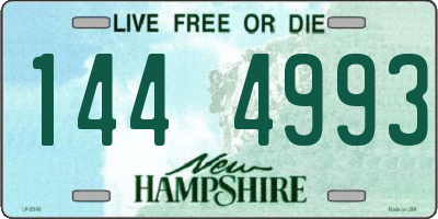 NH license plate 1444993