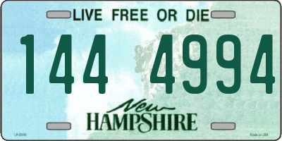 NH license plate 1444994